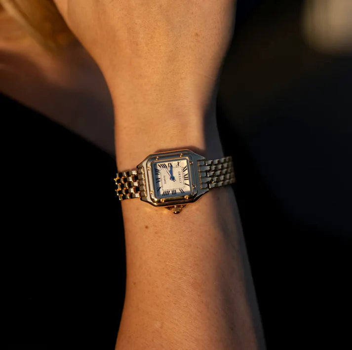 Women's Square Face Stainless Steel Watch