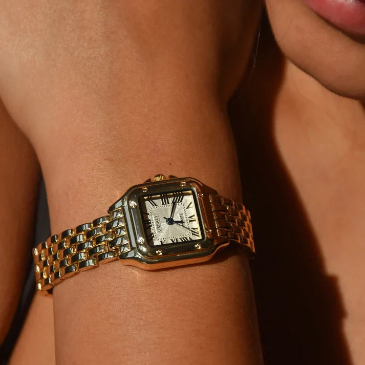 Women's Square Face Stainless Steel Watch