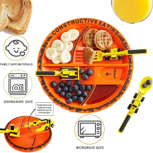 Kids Construction Tableware Set