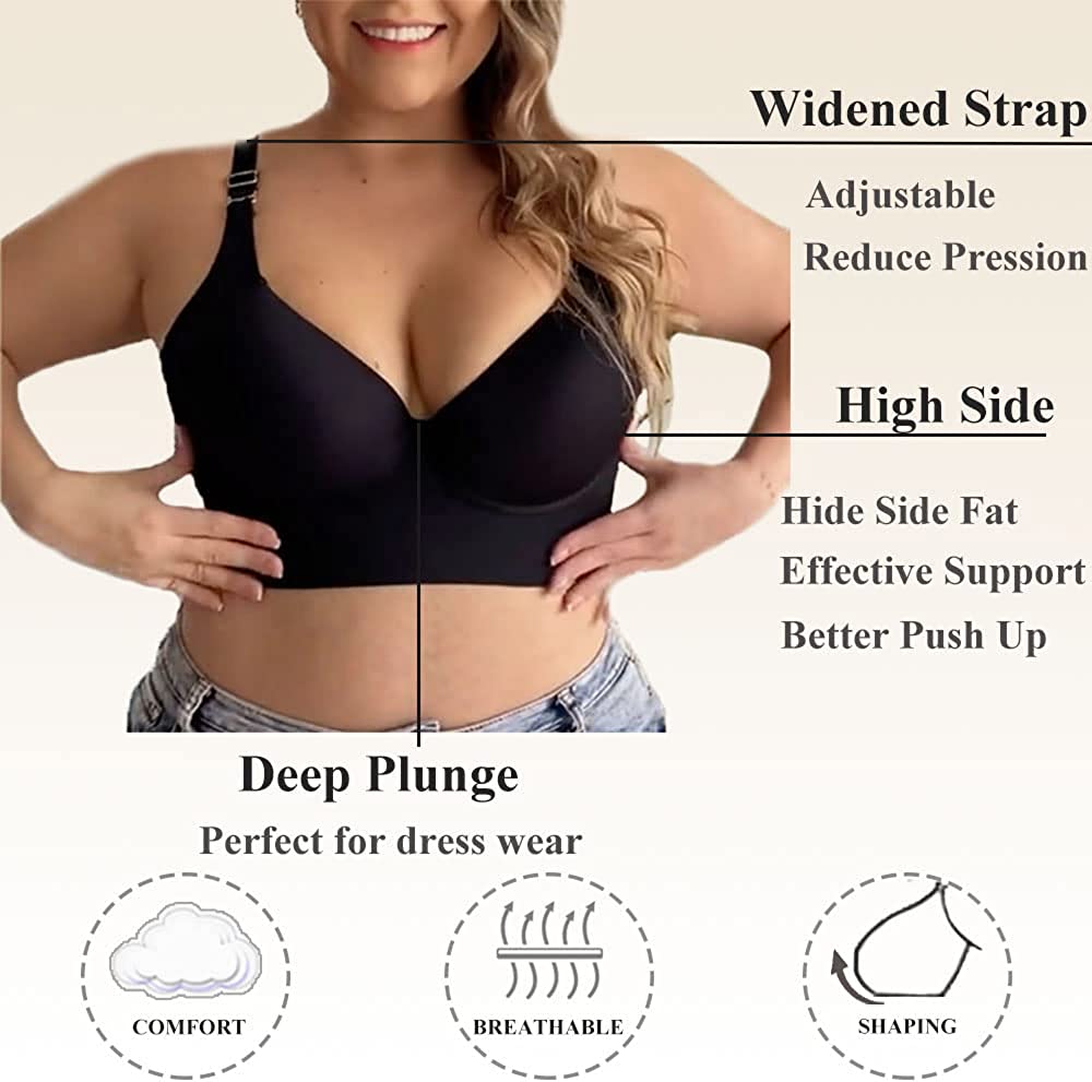 SheCurve Push-Up Back Smoothing Bra 2-Pack