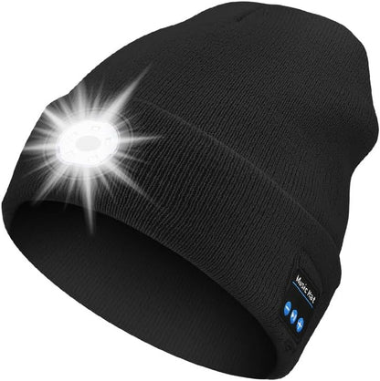 Bluetooth Beanie Hat with LED Light