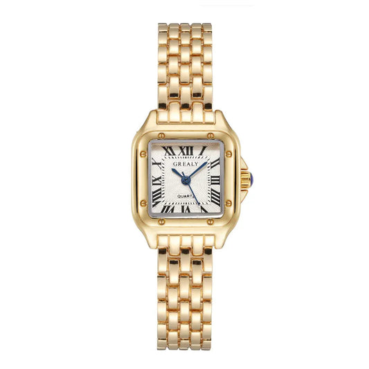 Women's Square Face Stainless Steel Watch